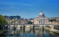 View of Bridge Sant Angelo, Rome Royalty Free Stock Photo
