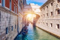 View of the Bridge of Sighs Ponte dei Sospiri and the Rio de P Royalty Free Stock Photo