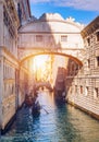 View of the Bridge of Sighs Ponte dei Sospiri and the Rio de P Royalty Free Stock Photo