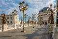 View at the bridge in Skopje Royalty Free Stock Photo