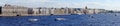 Panorama of St. Petersburg with views of the Palace embankment Royalty Free Stock Photo