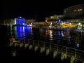 City Waterway with a view to building Blue Light Royalty Free Stock Photo