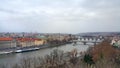 View of bridges on the Vltava river, Prague, Czech Republic Royalty Free Stock Photo