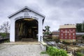 View of Bridgeton Covered Bridge in Indiana, United States Royalty Free Stock Photo