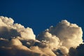 BULKY WHITE CLOUDS IN A BLUE SKY Royalty Free Stock Photo