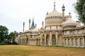 View of Brighton pavilion over lawn Royalty Free Stock Photo