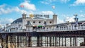 View of Brighton Pier, also known as the Palace Pier Royalty Free Stock Photo