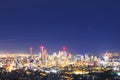 View of the Brisbane City from Mount Coot-tha Royalty Free Stock Photo