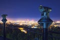 View of the Brisbane City from Mount Coot-tha Royalty Free Stock Photo