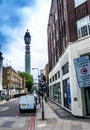 View of British telecom tower from Conway street, Fitzrovia, London