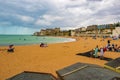 View of Broadstairs sandy beach Kent UK