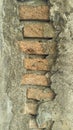 View of broken Brick wall texture