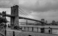 View of the brooklin bridge and a child looking de river