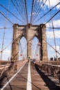 View of the Brooklyn Bridge, NYC, USA Royalty Free Stock Photo