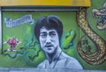 Bruce Lee wall painting in Chinatown, San Francisco