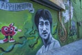 Bruce Lee wall painting in Chinatown, San Francisco Royalty Free Stock Photo