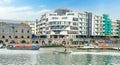 View of Brunel Quay and Harbourside area of Bristol Docks, Bristol, UK Royalty Free Stock Photo