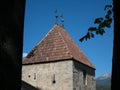 View on Brunico Castle, summer period in the Alto Adige area