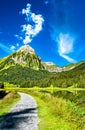 Brunnelistock mountain at Obersee lake in Swiss Alps