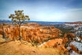 View of Bryce Canyon park at the top of the mountain, Utah USA