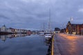 View of the Bryggen, at night with beautiful illumination, Bergen, Norway Royalty Free Stock Photo