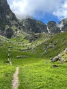 the view of Bucegi mountains during summer Royalty Free Stock Photo