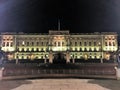 A view of Buckinham Palace at night Royalty Free Stock Photo