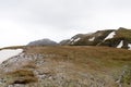 Hiking on Bucsoiu mountain on a spring day Royalty Free Stock Photo