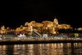 View of the Buda Castle Royal Palace from the Danube river  in Budapest, Hungary, Europe Royalty Free Stock Photo