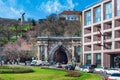 View on Buda Castle Tunnel - Budapest city Monument of art. Traffic day in Budapest. Hungary Royalty Free Stock Photo