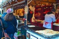 People waiting in line at food stand Budapest Royalty Free Stock Photo