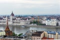 View of Budapest city and Danube river, Hungary Royalty Free Stock Photo