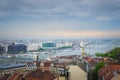 View of Budapest city and Danube river, Hungary Royalty Free Stock Photo