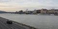 A view on the Budapest Elisabeth bridge on the Danube river Royalty Free Stock Photo