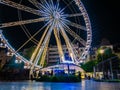 View on the Budapest Eye ferris wheel and the people on Elisabeth square in Budapest Royalty Free Stock Photo