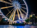 View on the Budapest Eye ferris wheel and the people on Elisabeth square in Budapest Royalty Free Stock Photo