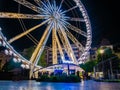 View on the Budapest Eye ferris wheel and the people on Elisabeth square in Budapest Royalty Free Stock Photo