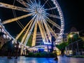 View on the Budapest Eye ferris wheel and the people on Elisabeth square in Budapest Royalty Free Stock Photo