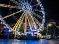 View on the Budapest Eye ferris wheel and the people on Elisabeth square in Budapest Royalty Free Stock Photo