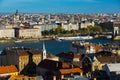 View of Budapest historical townscape with Danube river