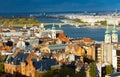 View of Budapest historical townscape with Danube river