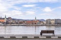 View of Budapest near the Danube River, side Buda city Royalty Free Stock Photo