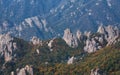 View of Buddhist Temple in Seorak Mountain in South Korea Royalty Free Stock Photo