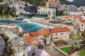 View on Budva old town from the Citadel, Montenegro Royalty Free Stock Photo