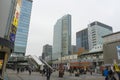 View of building around Akihabara JR Station in Tokyo, Japan