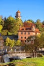 View of building in autumn park, Buki or Buky, Ukraine