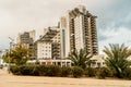 View on building in Beer Sheva. Modern architecture in Israel.