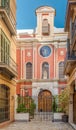 View at the building of Cister museum in Malaga - Spain Royalty Free Stock Photo