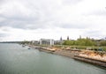 View at the building exterior at the rhine river in mainz germany Royalty Free Stock Photo