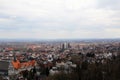 View on the building exterior watched from the sparrenburg in bielefeld germany